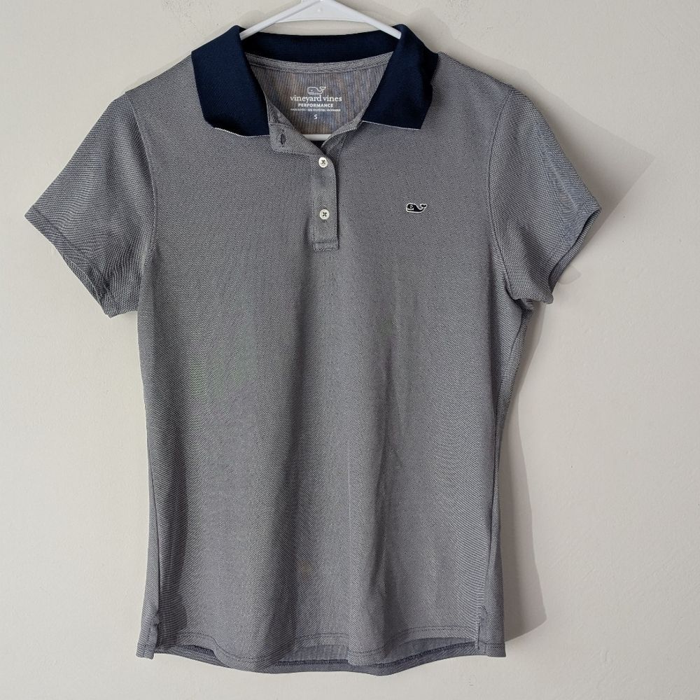 Vineyard Vines Performance Striped Short Sleeve Polo Shirt Men's Size Small